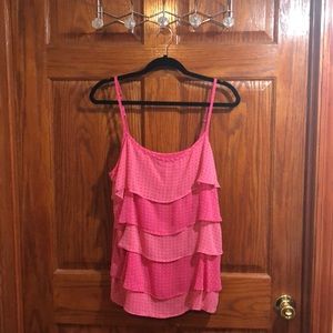 New York and Company Pink checkered tank top